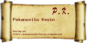 Pekanovits Kevin névjegykártya